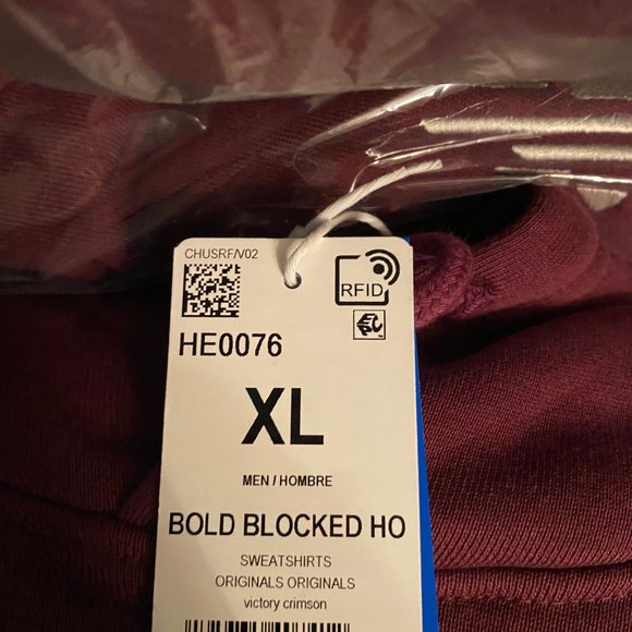 Adidas Mens Multicolor Originals Bold Blocked Long Sleeve Pullover Hoodie Size M - Picture 5 of 6